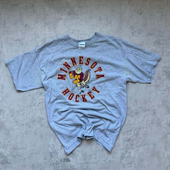 Gildan Other - Vintage Gildan Minnesota Hockey T-Shirt Size M Gray